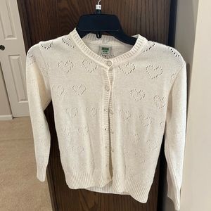 Kids cardigan with heart print